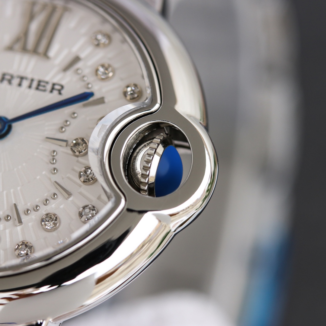 Cartier Blue Balloon Watch Series: Elegant Style with Steel Surface and Blue Accents - 图片 7