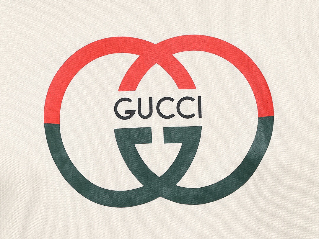 古驰/Gucci 秋冬新品 红绿拼色字母印花圆领卫衣