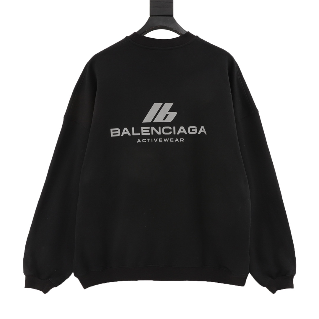 Balenciaga/巴黎世家 反光印花圆领卫衣