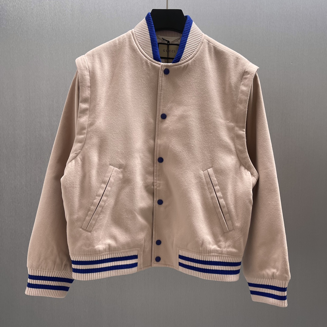🧧Chaqueta de béisbol de lana con bordado de rayas GG nueva colección. Tallas: S-XL. En la colección de otoño-invierno …