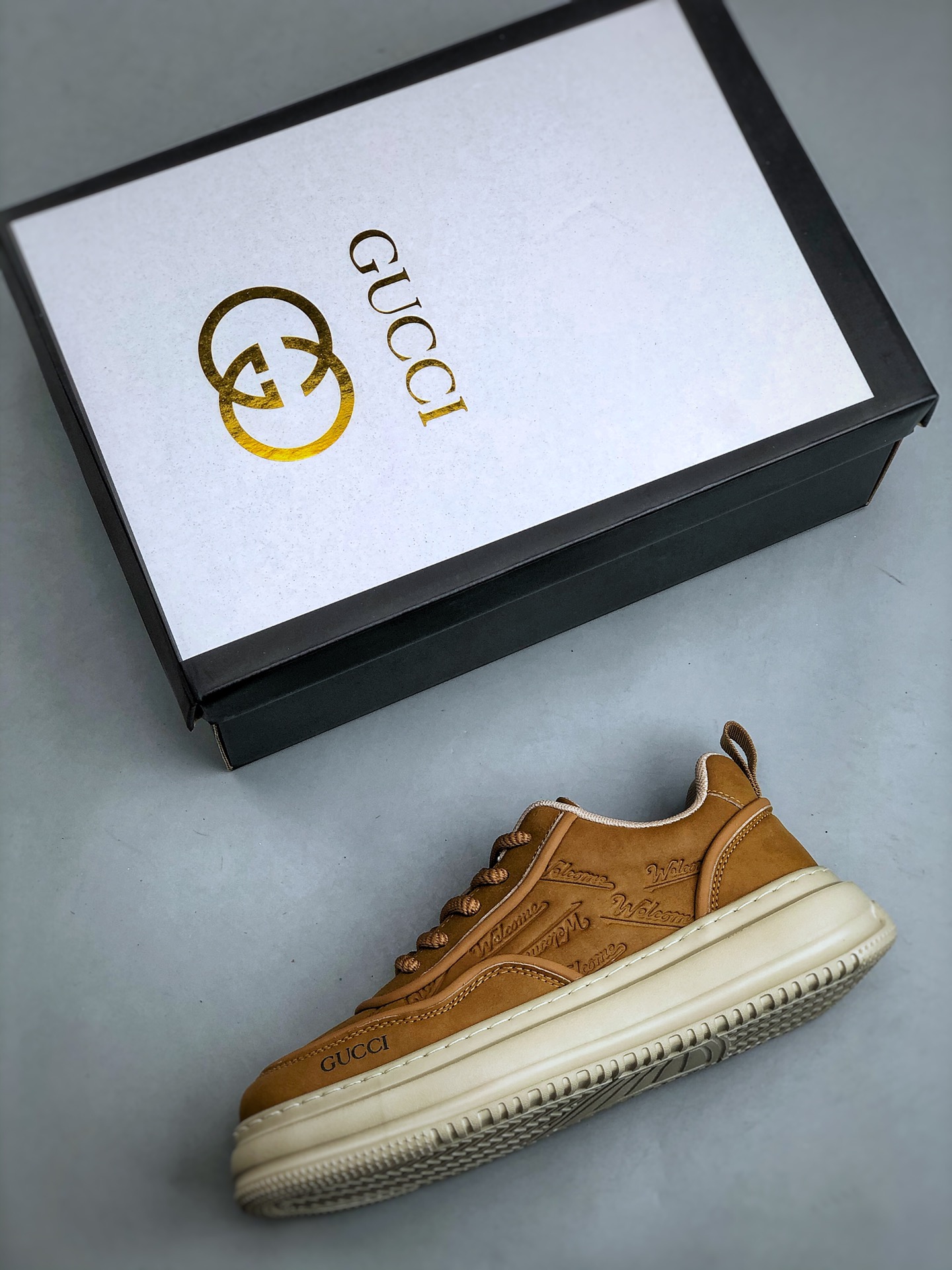 Gucci 轻奢单品 广东品质原厂 高奢古驰Gucci Screener GG High-Top Sneaker休闲潮鞋系列