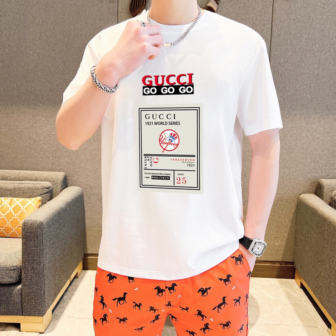 Gucci Men's Yellow 1921 World Series Logo T-Shirt, Comfortable Cotton Blend 6 i1726404256 2609 4