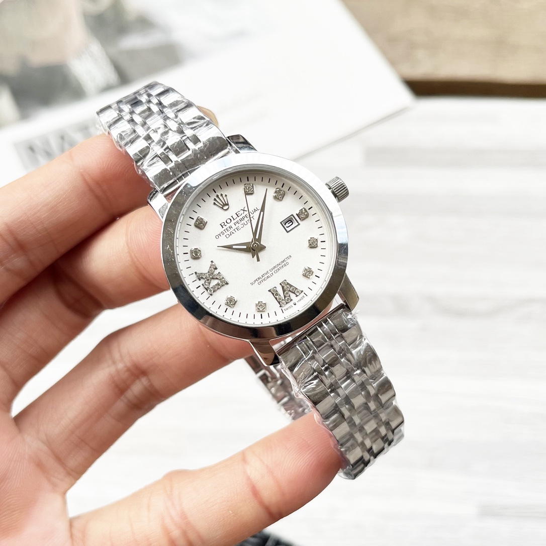 Rolex Couple’s Wristwatch: 987 Belt, Ceramic Drill, Imported Stone Cores, Mineral Glass Lens - 图片 4