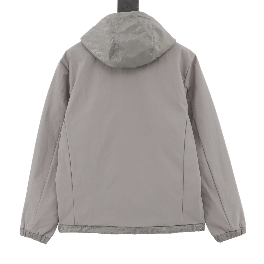 DIOR/迪奥 满印拼接字母刺绣连帽风衣外套