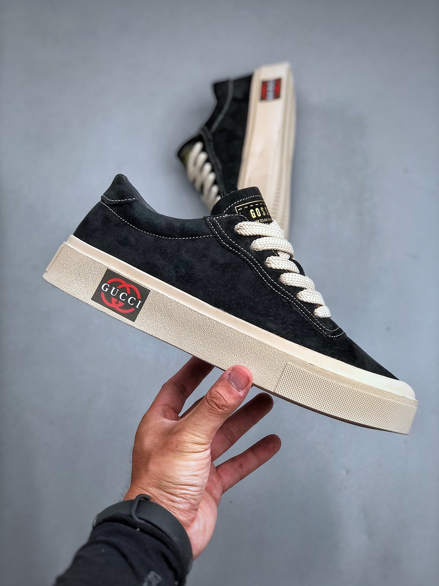 Gucci 轻奢单品 广东品质原厂 高奢古驰Gucci Screener GG High-Top Sneaker休闲潮鞋系列