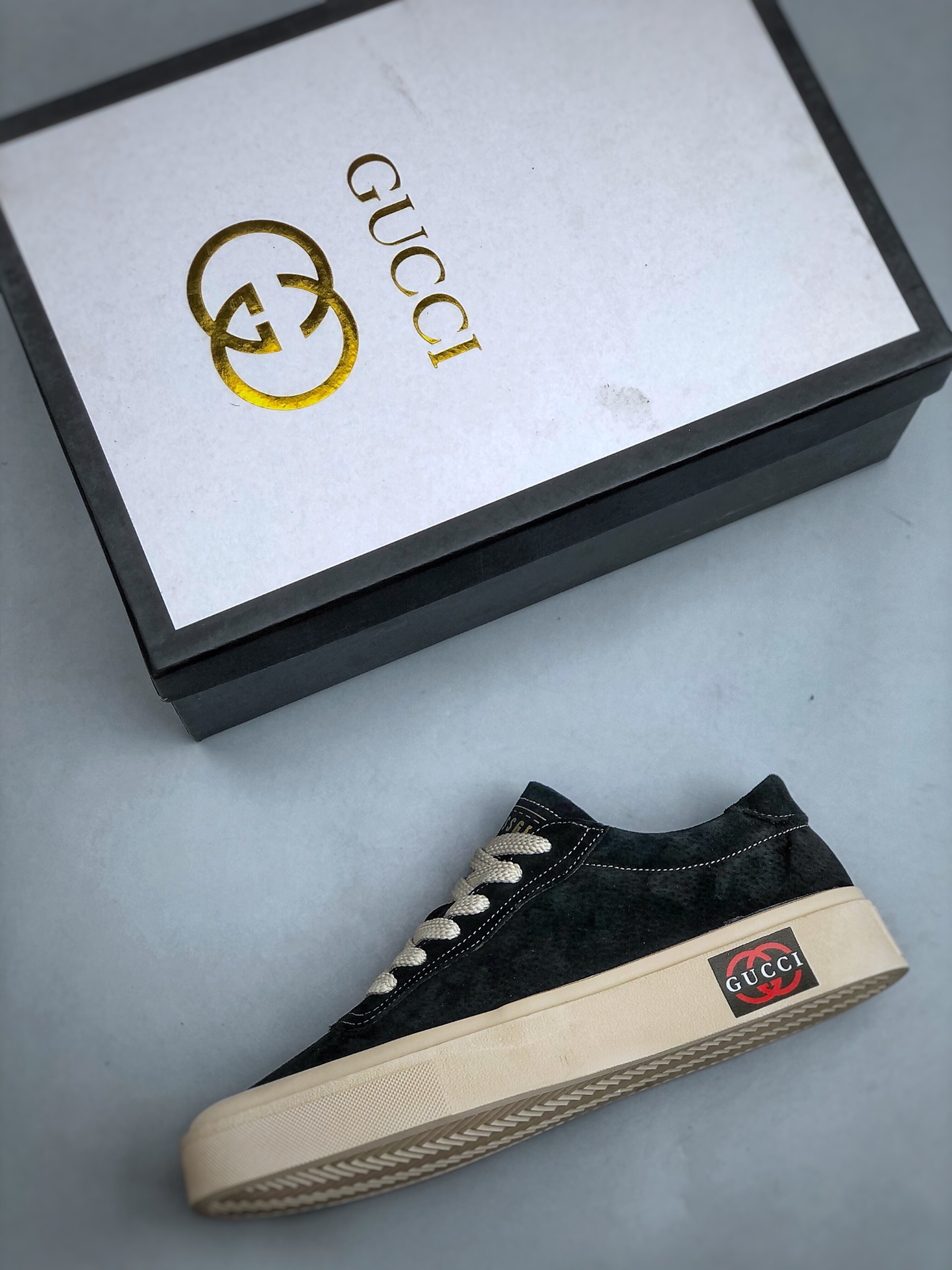 Gucci 轻奢单品 广东品质原厂 高奢古驰Gucci Screener GG High-Top Sneaker休闲潮鞋系列