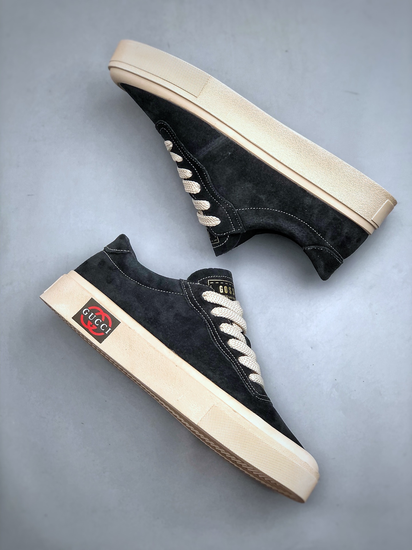 Gucci 轻奢单品 广东品质原厂 高奢古驰Gucci Screener GG High-Top Sneaker休闲潮鞋系列