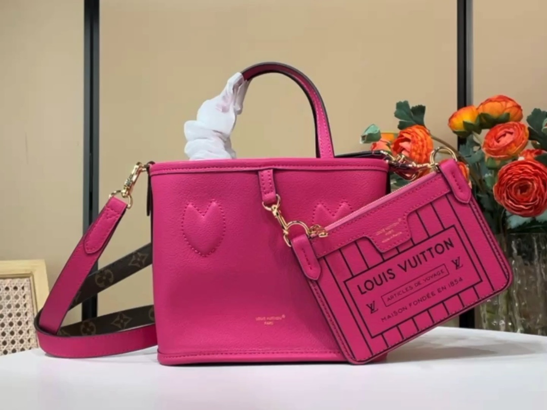 Louis Vuitton LV Neverfull Tassen handtassen Rood m12099