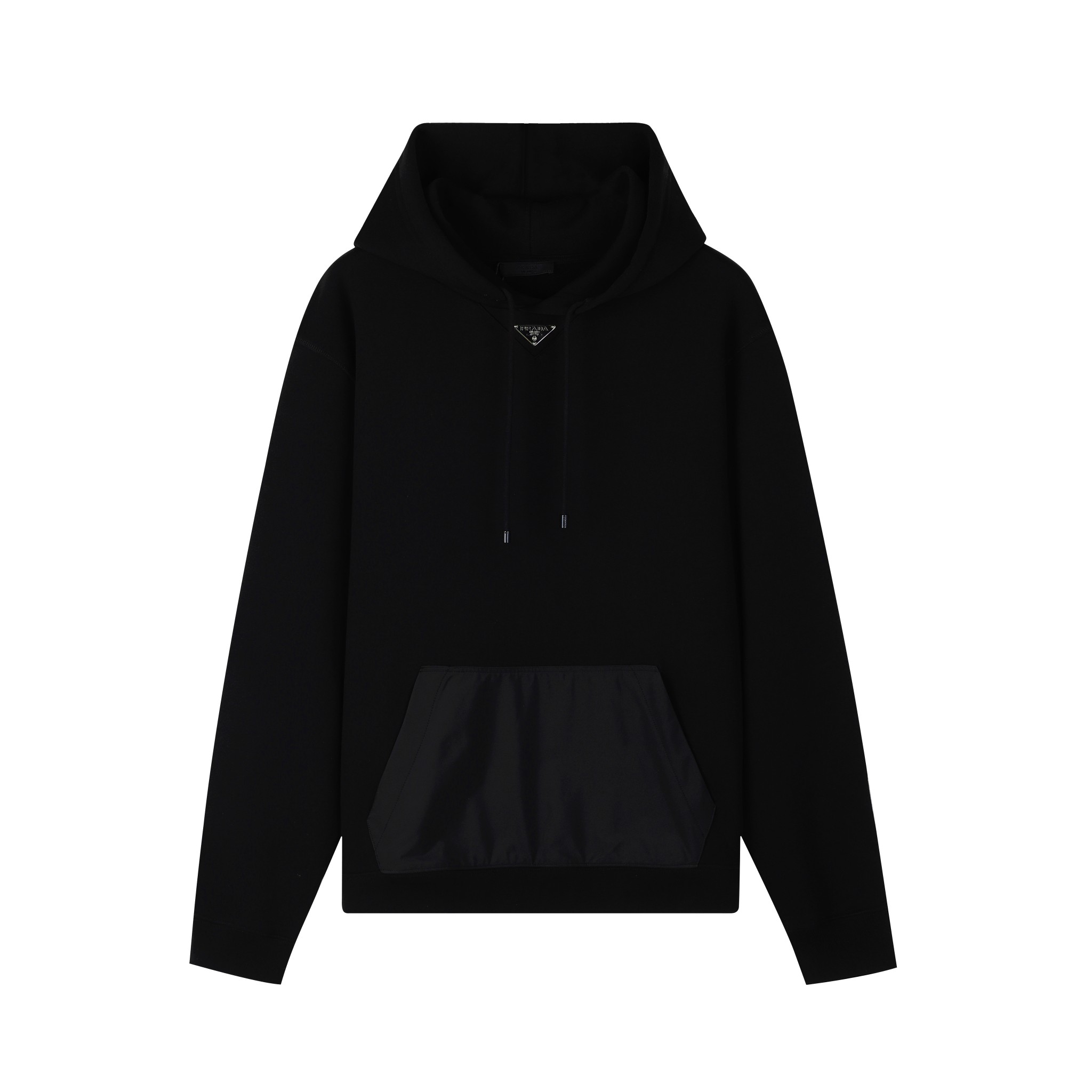 PRAD* 2024AW nueva sudadera con capucha de otoño e invierno. Adorno de logotipo de triángulo de metal, bolsillo canguro…