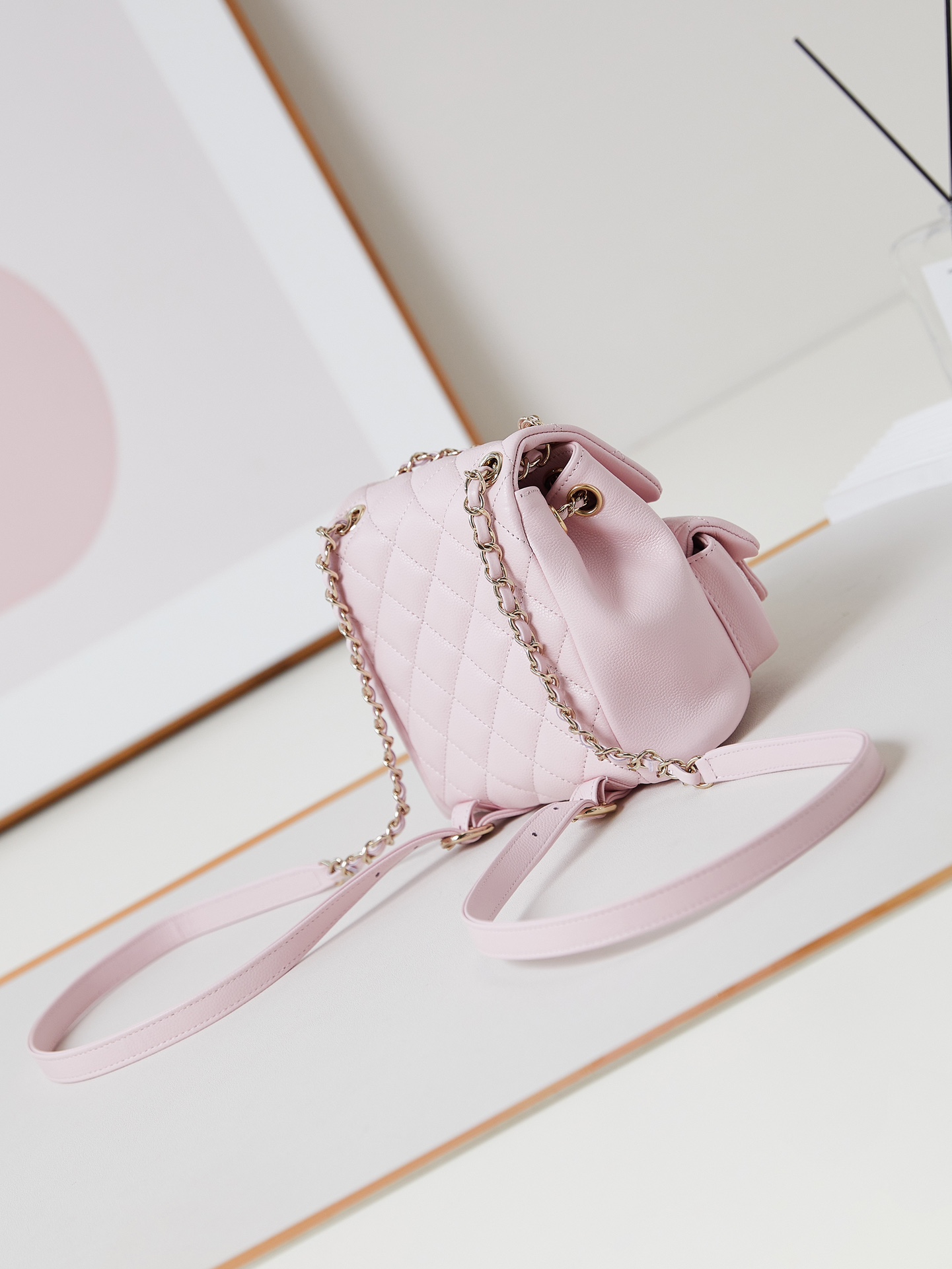 Chanel Duma Backpack Pink Quilted Leather 17.5-16.5-10 cm 5 i1726553797 1470 3