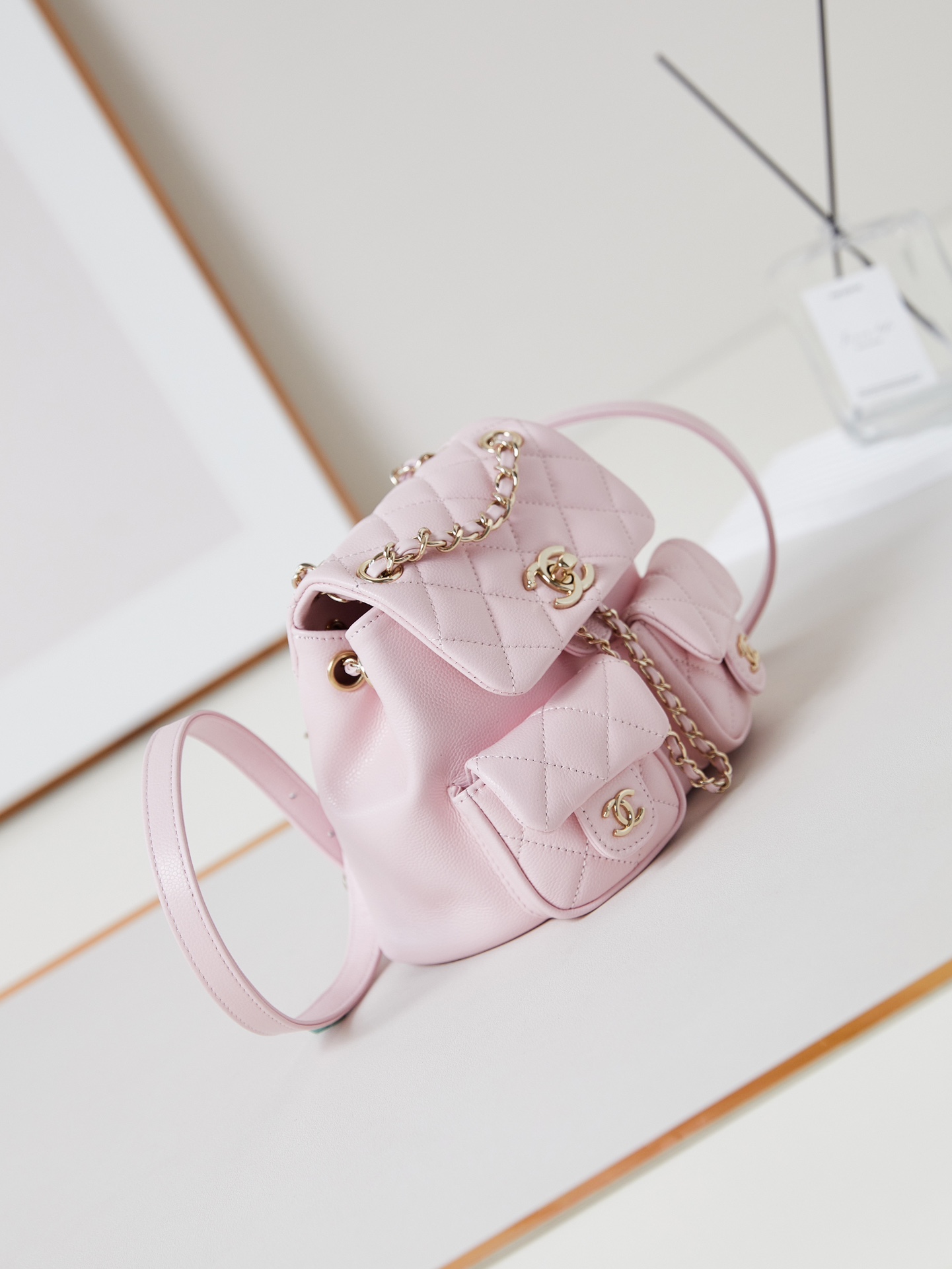 Chanel Duma Backpack Pink Quilted Leather 17.5-16.5-10 cm 4 i1726553797 2732 2
