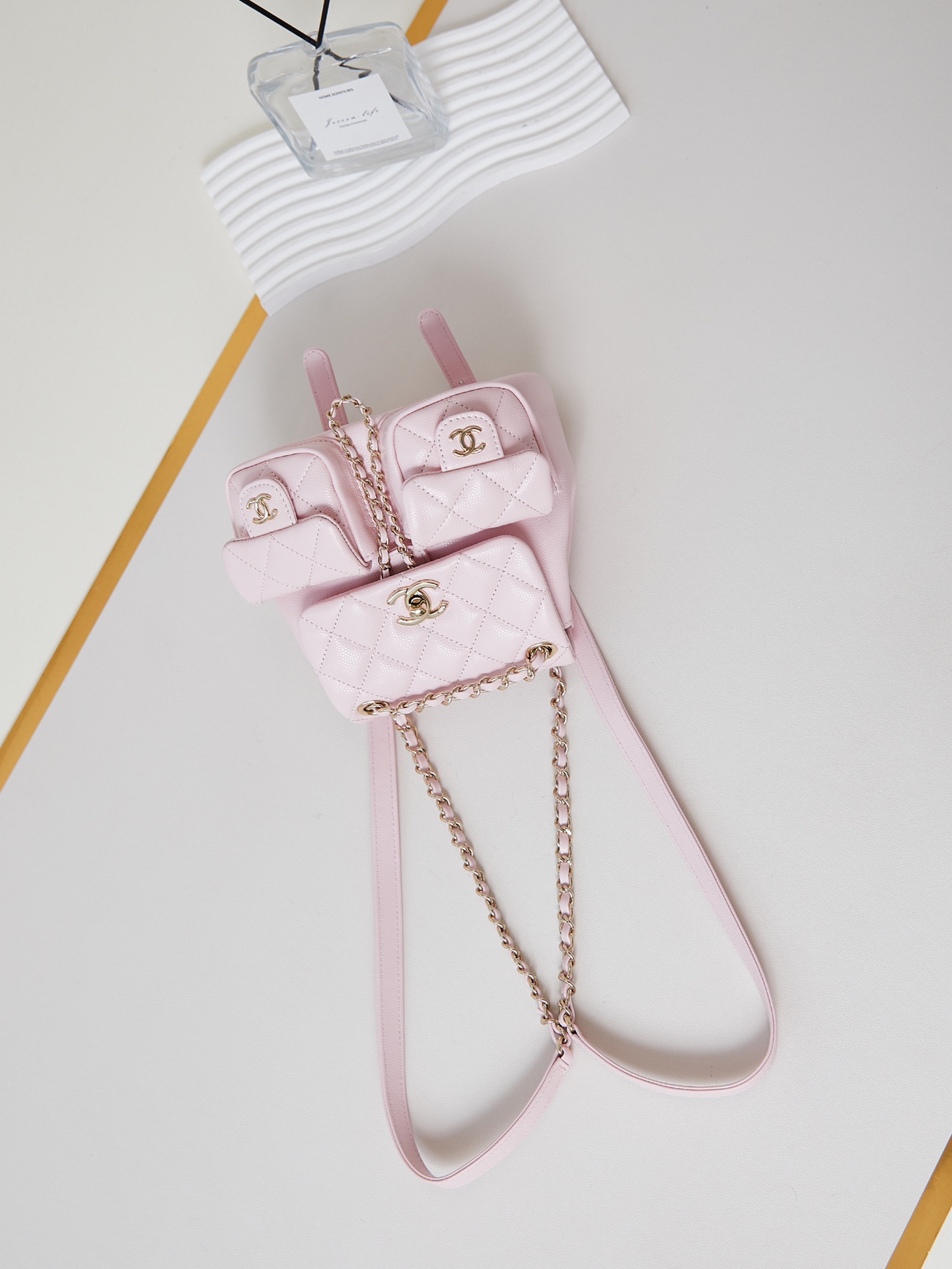 Chanel Duma Backpack Pink Quilted Leather 17.5-16.5-10 cm 8 i1726553797 8900 6