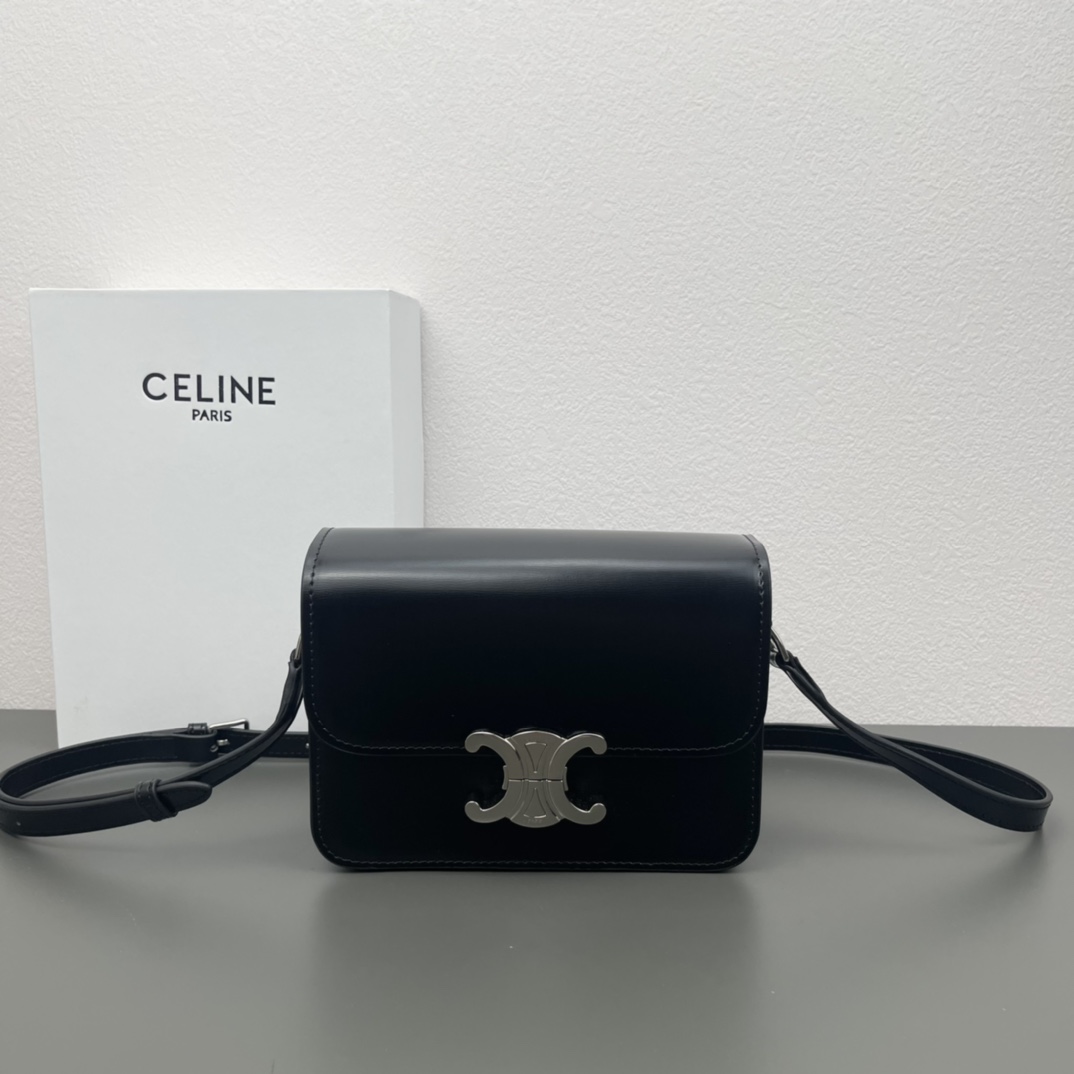 Celine 7 Star
 Bags Handbags Black Gold Calfskin Canvas Cowhide Triomphe