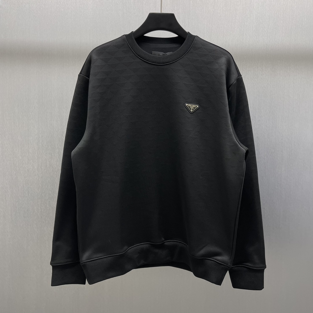 🧧Sudadera de jacquard con degradado de triángulo y patrón oscuro PR Talla: S-XL El modernismo se une al estilo deporti…
