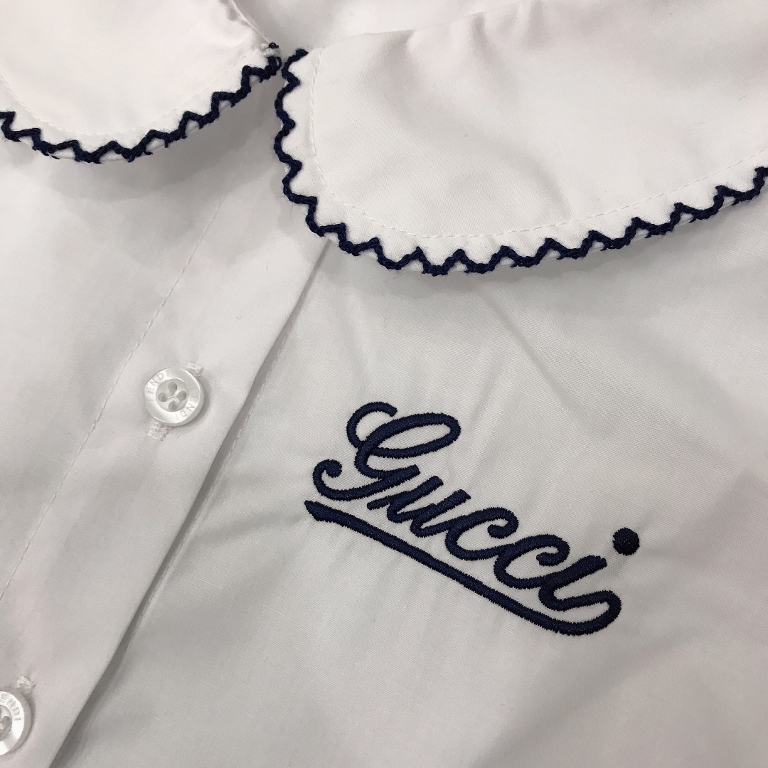 “Gucci Qualifier Series: Doll-Collar Shirts with Cashmere and Shell Buttons” - 图片 4