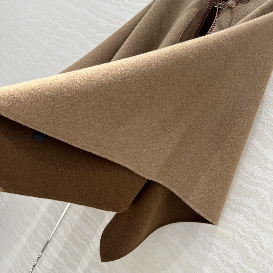 独家首发❤️高端品质！LP高奢老钱风！重工真皮包边工艺羊绒披肩斗篷！进口100%绵羊皮！定制双色工艺10