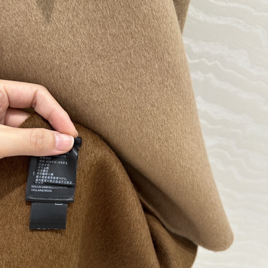 独家首发❤️高端品质！LP高奢老钱风！重工真皮包边工艺羊绒披肩斗篷！进口100%绵羊皮！定制双色工艺10