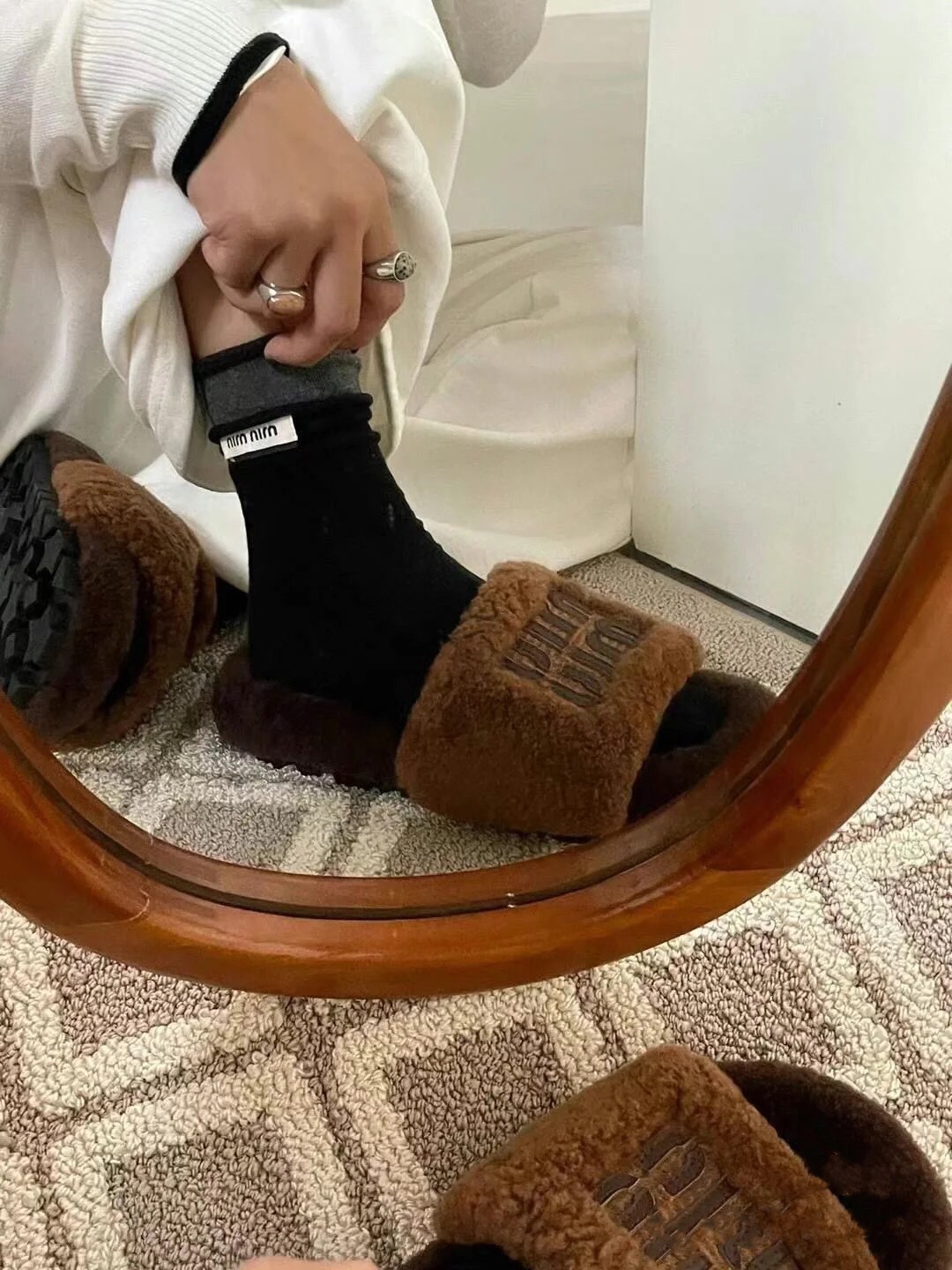 NO:460698,Match sharing, fur shoes and slippers19860909搭配分享,毛毛鞋拖鞋,slippers,Women's Shoes