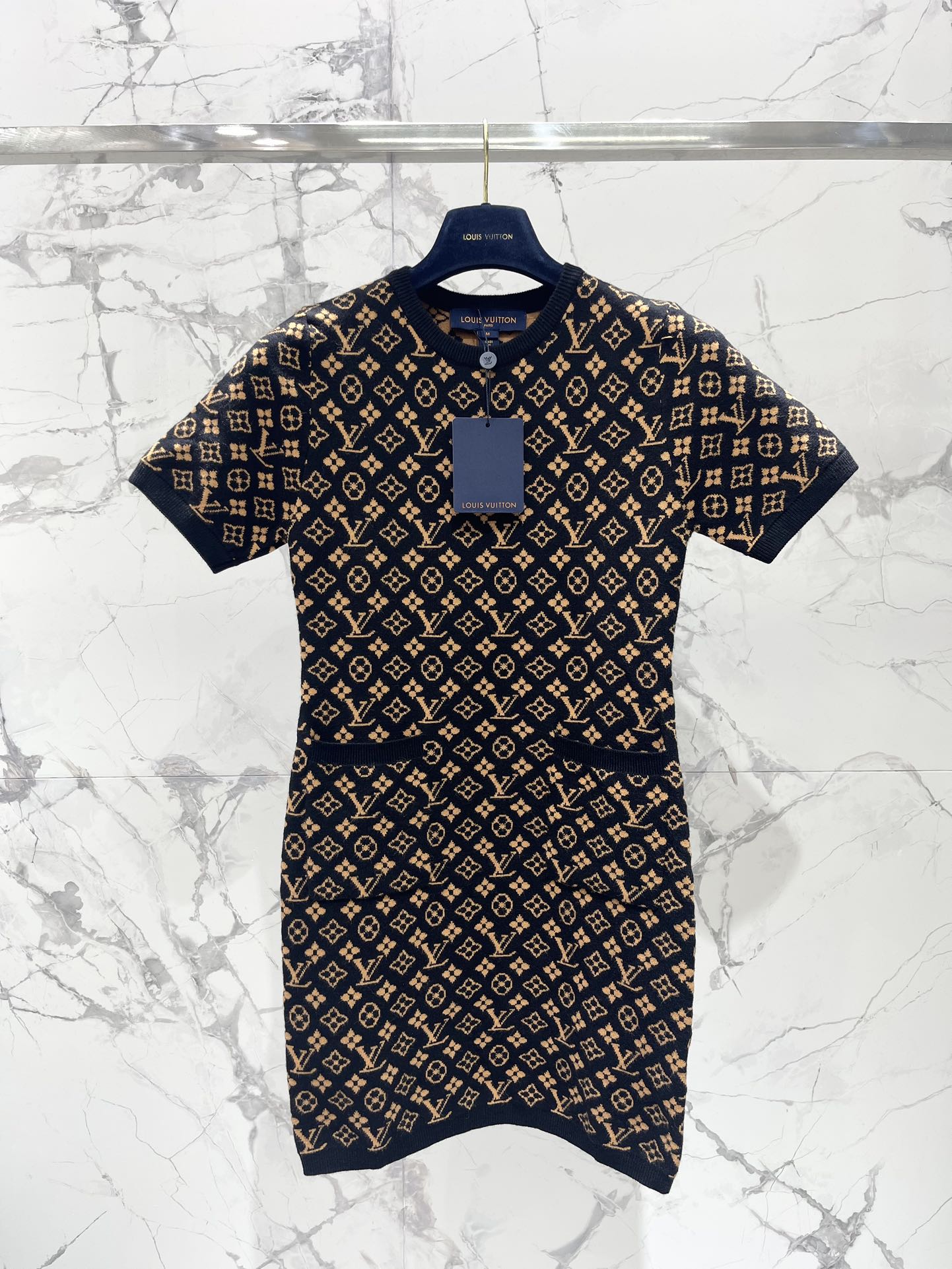 Louis Vuitton Kleding Jurk Rok T-Shirt Breien Herfstcollectie Fashion Lange mouw