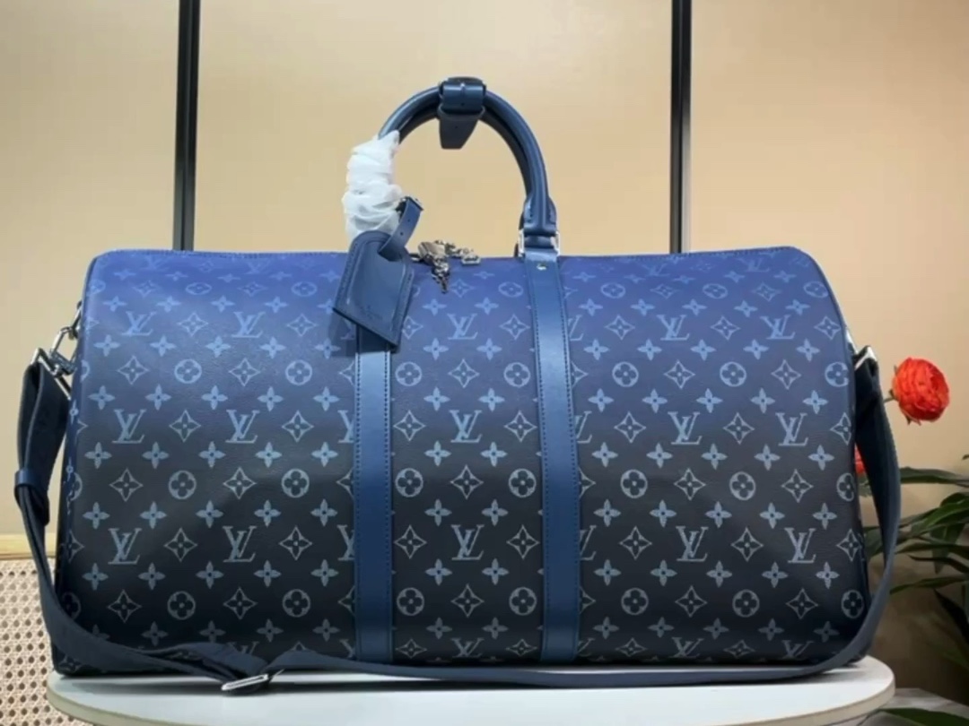 Louis Vuitton LV Keepall Tassen Reis Tas Blauw M41414