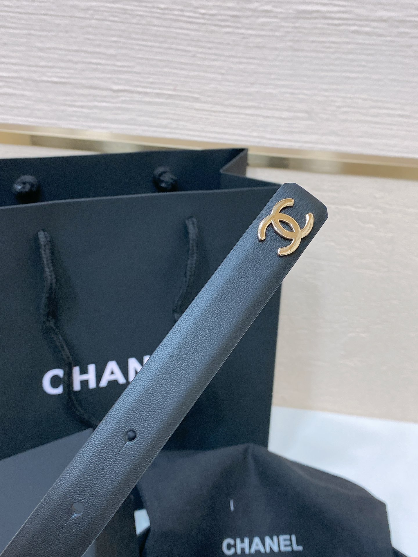 chanel24c水钻字母logo搭扣进口胎牛皮腰带手感柔软2.0cm精品