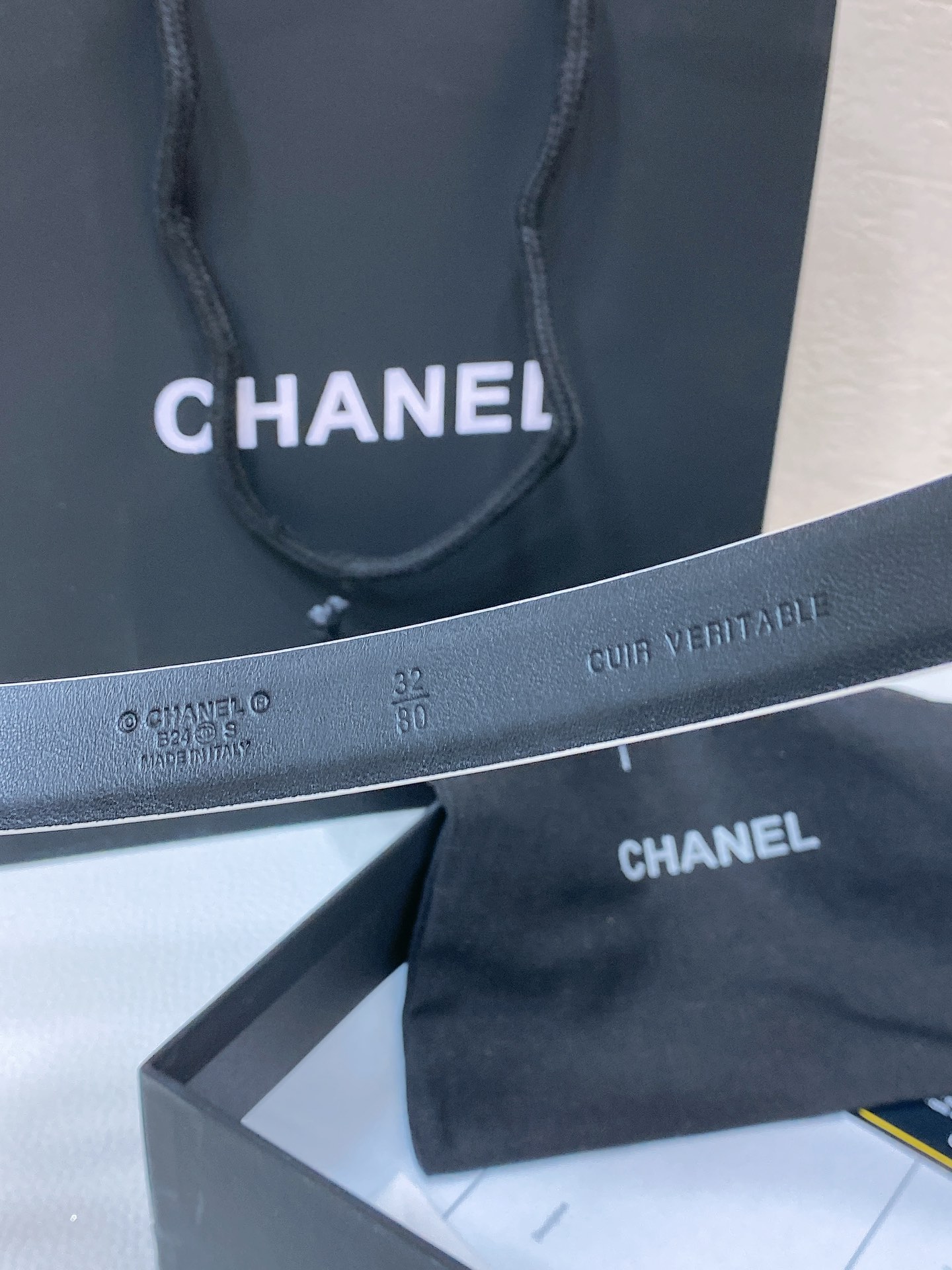 chanel24c水钻字母logo搭扣进口胎牛皮腰带手感柔软2.0cm精品