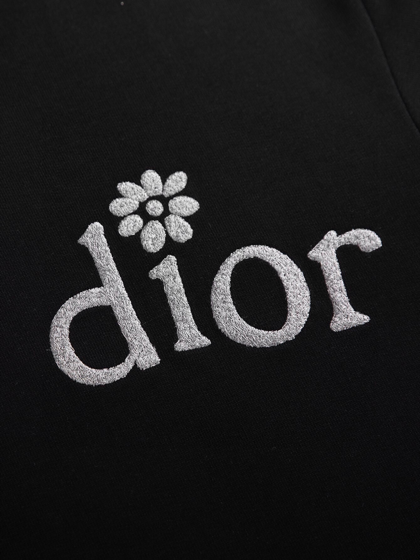 迪奥/Dior 秋冬新款 前后花朵字母刺绣连帽卫衣