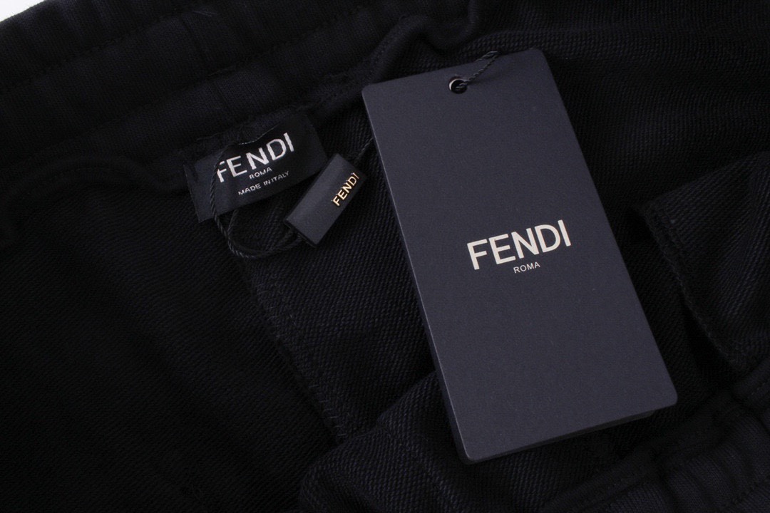 芬迪/Fendi 秋冬新款 小怪兽眼睛拉链休闲长裤