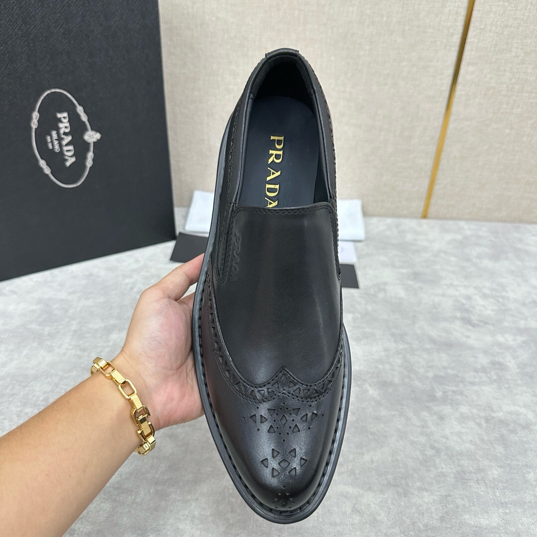 Prada Haute Couture Classic Luxury Leather Shoe Loafer Shoes 5