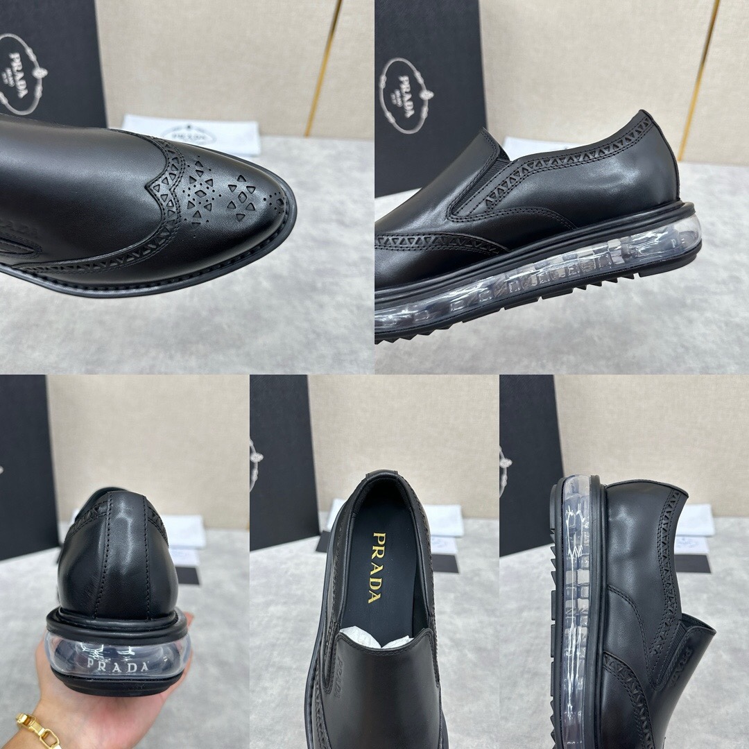 Prada Haute Couture Classic Luxury Leather Shoe Loafer Shoes 9
