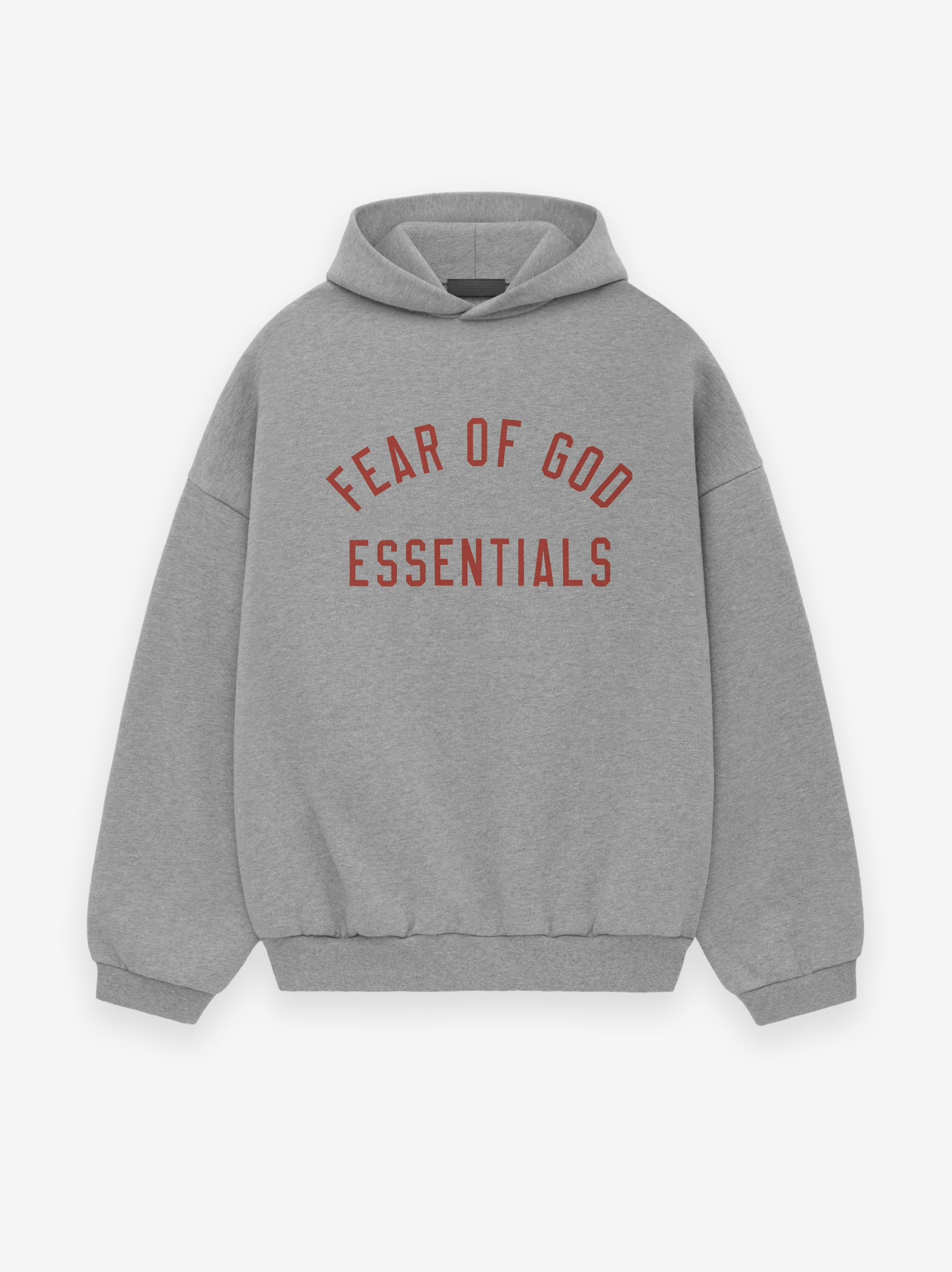 ESSENTIALS Clothing Hoodies Black Grey White Printing Essential Hooded Top