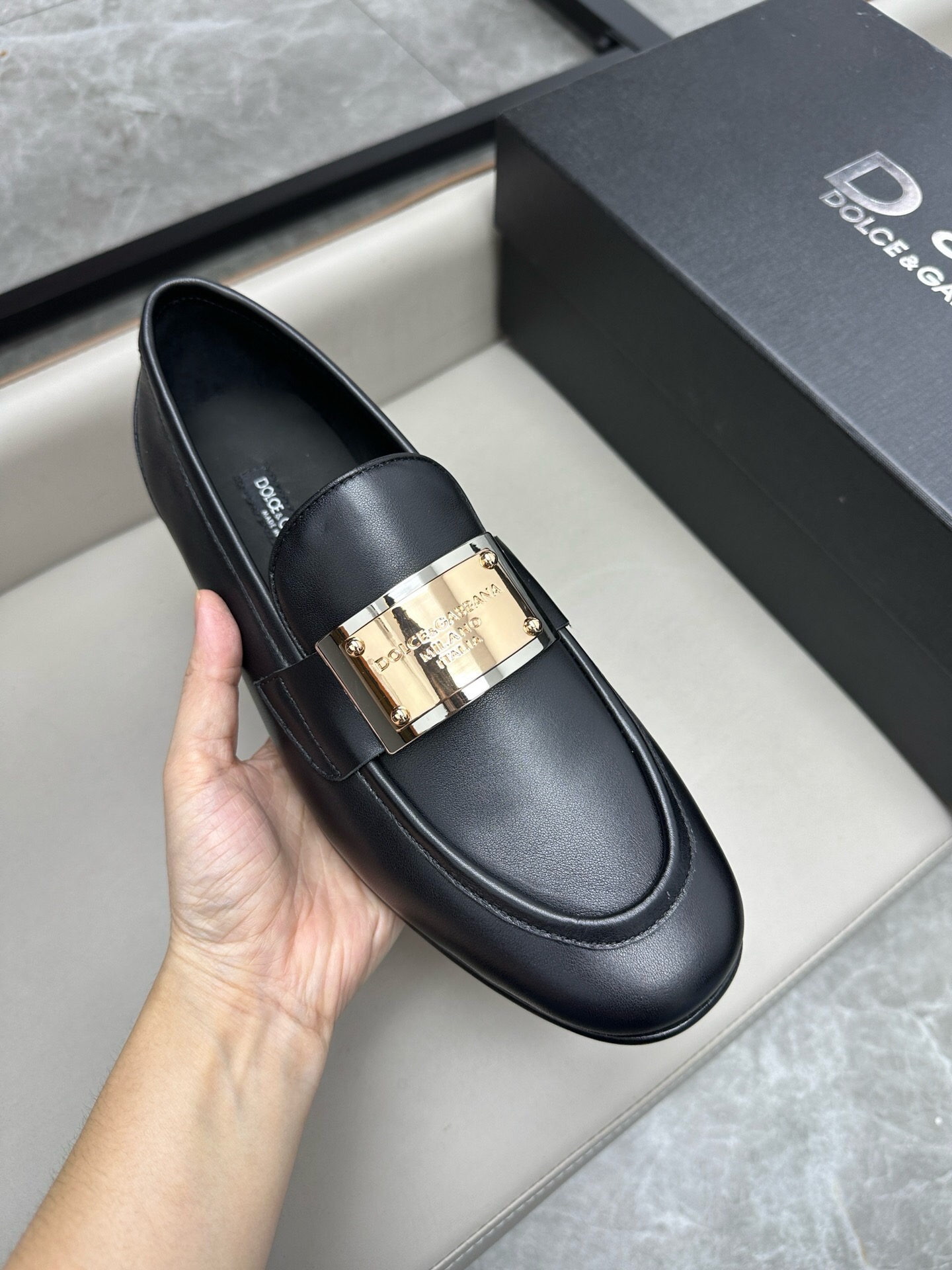 Dolce & Gabbana Haute Couture Classic Luxury Leather Shoe Loafer Shoes 7