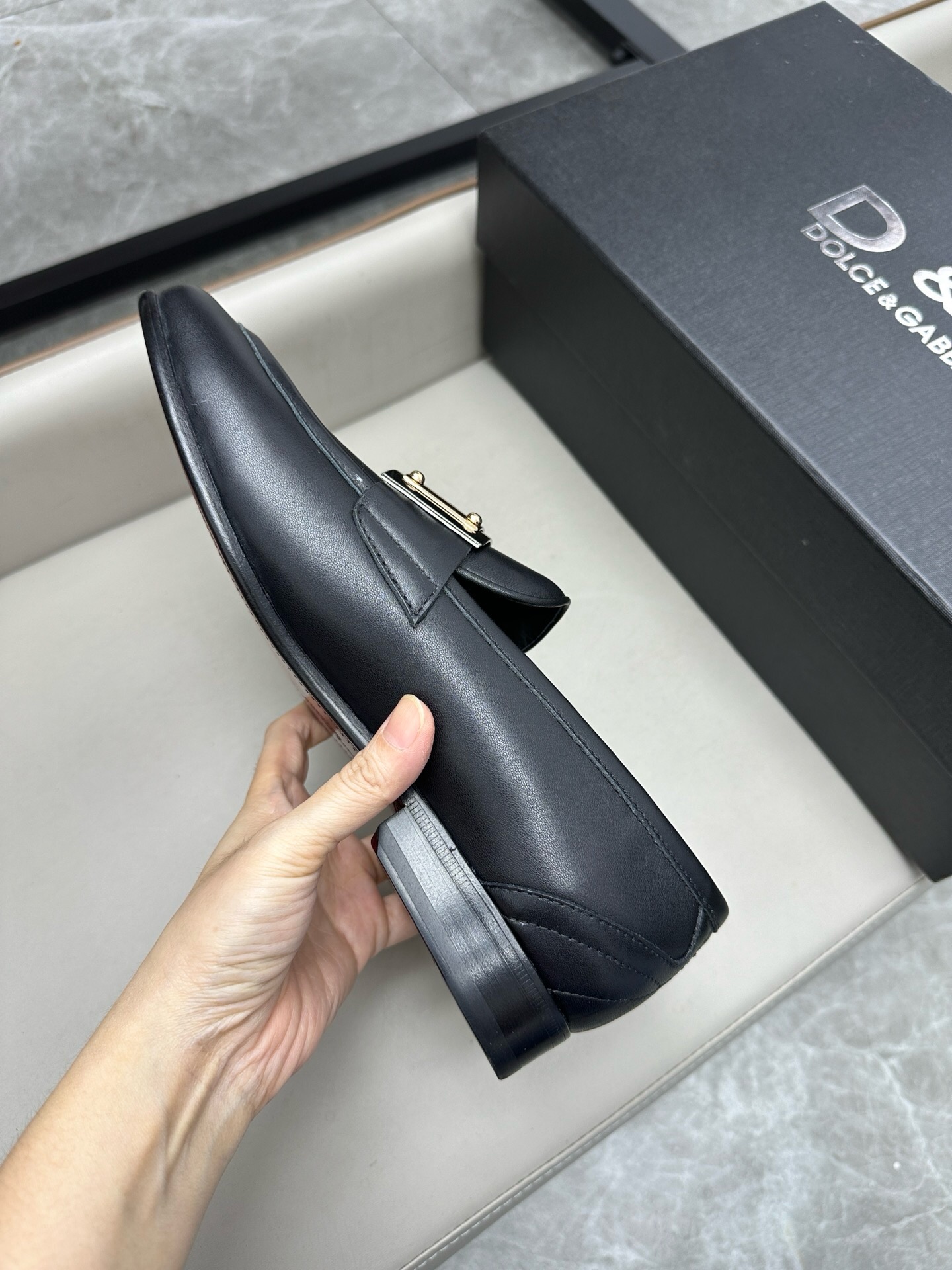 Dolce & Gabbana Haute Couture Classic Luxury Leather Shoe Loafer Shoes 8