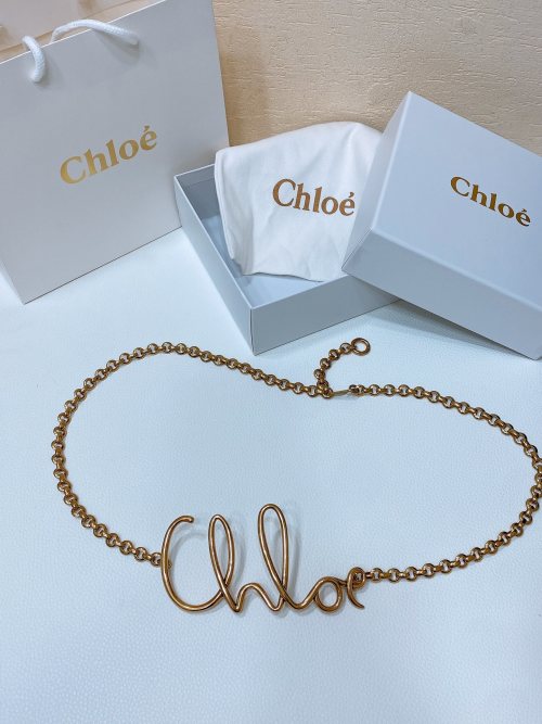 CHLOÉ ICONIC Logo Belt Designer Hand-Painted Logo Chain Adjustable 1 CHLOÉ ICONIC Logo Belt Designer Hand-Painted Logo Chain Adjustable