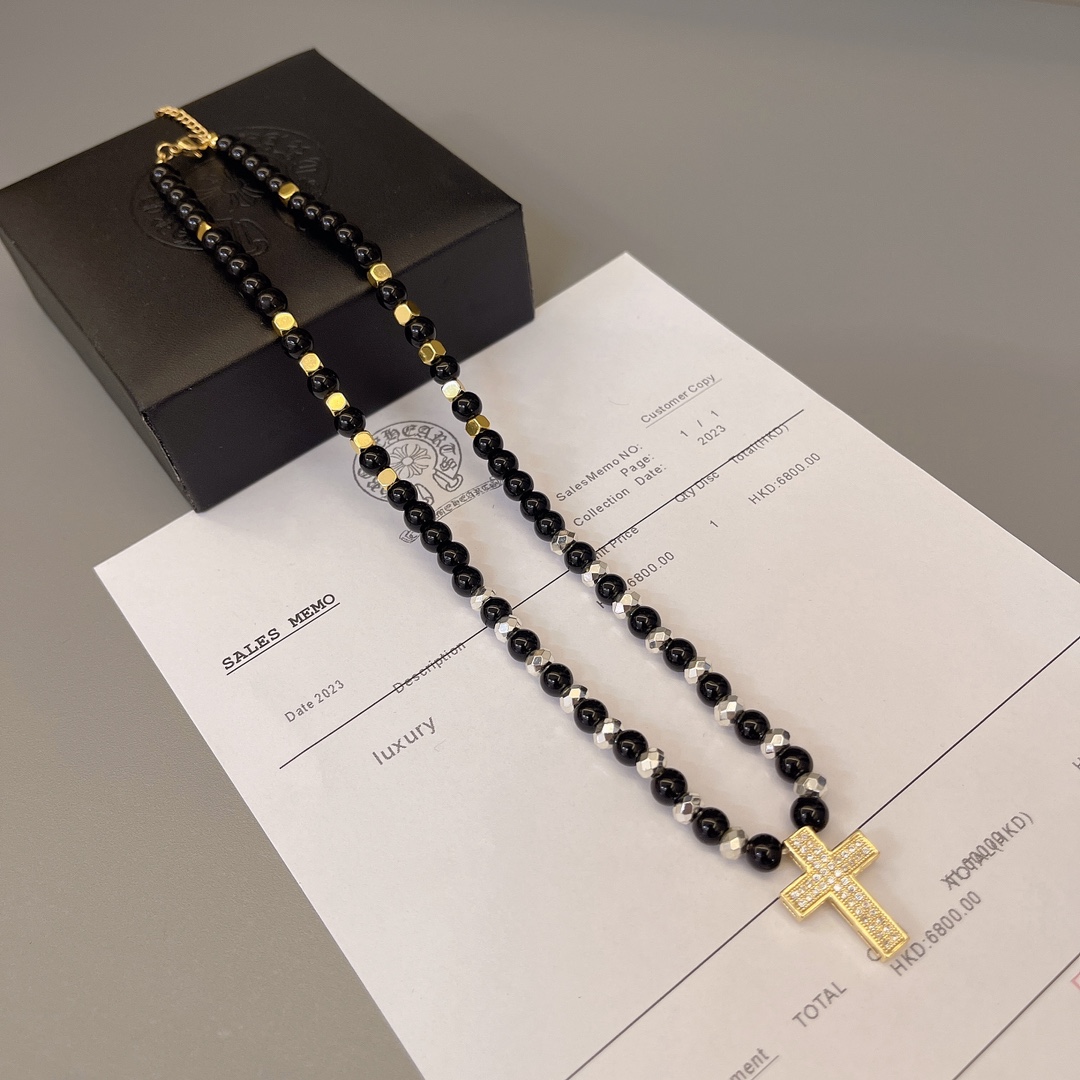 NO:114090,Croxin counter hits, direct sales price of the manufacturer, original one to one replica of the same style as men and women, Croxin necklace, jewelry boutique, chrome hearts, necklace19860909克罗心专柜爆款 厂家直销价 原版一比一复刻 男女同款 克罗心项链,饰品精品,chrome hearts,necklace,Jewelry