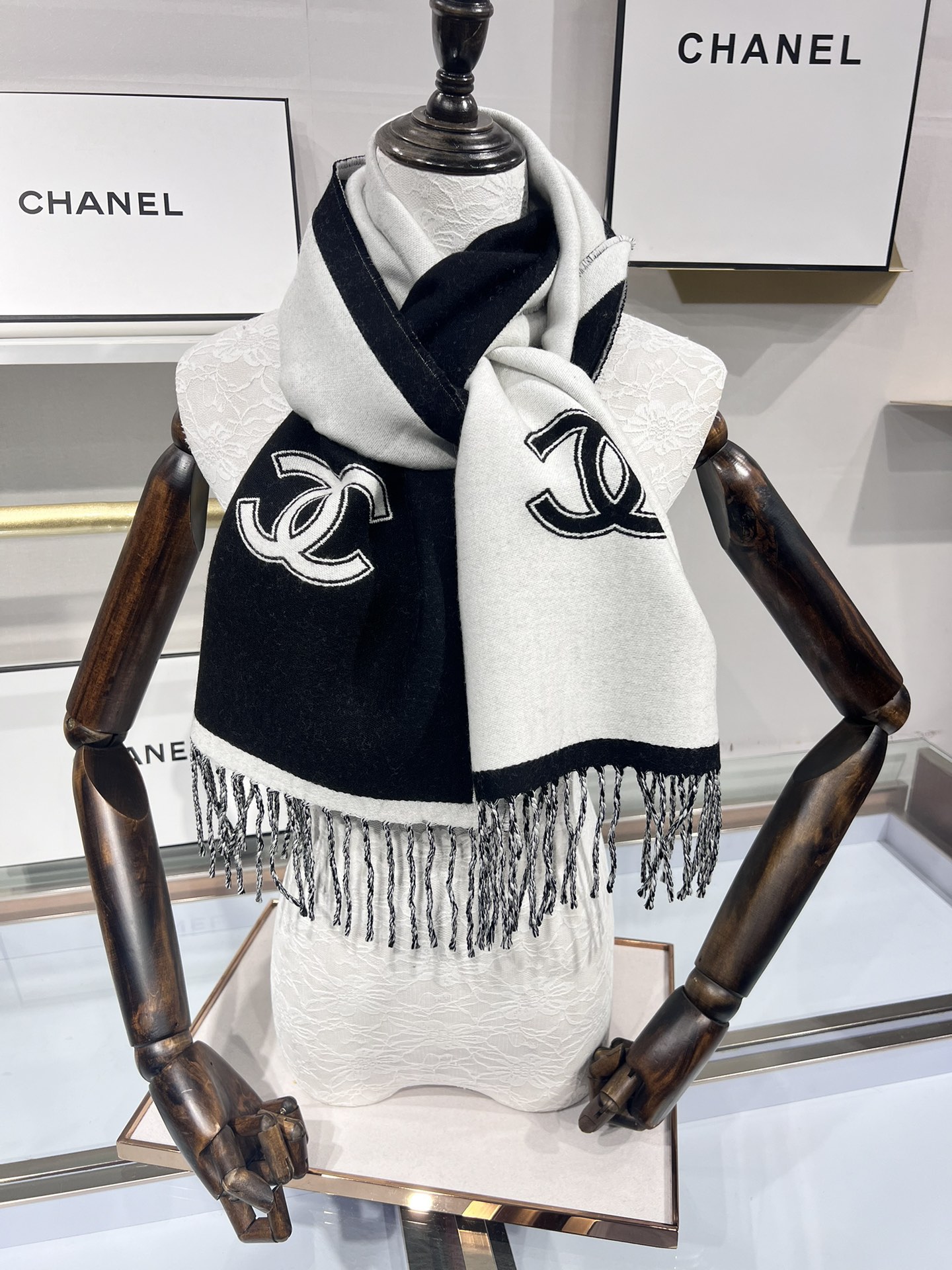 CHANEL香奈儿24B三色齐2024新款羊毛围巾原版工艺专柜购入打版1:1复刻商标吊牌齐全️