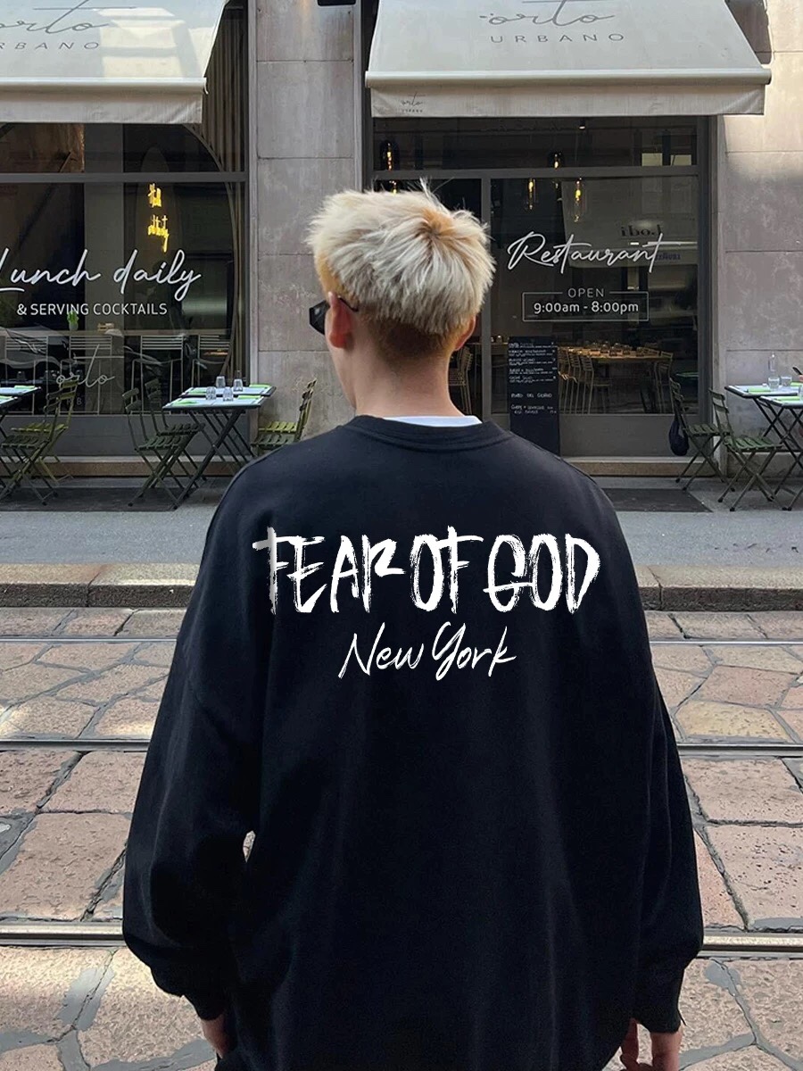 Fear Of God Clothing Sweatshirts Black Doodle Grey Light Gray