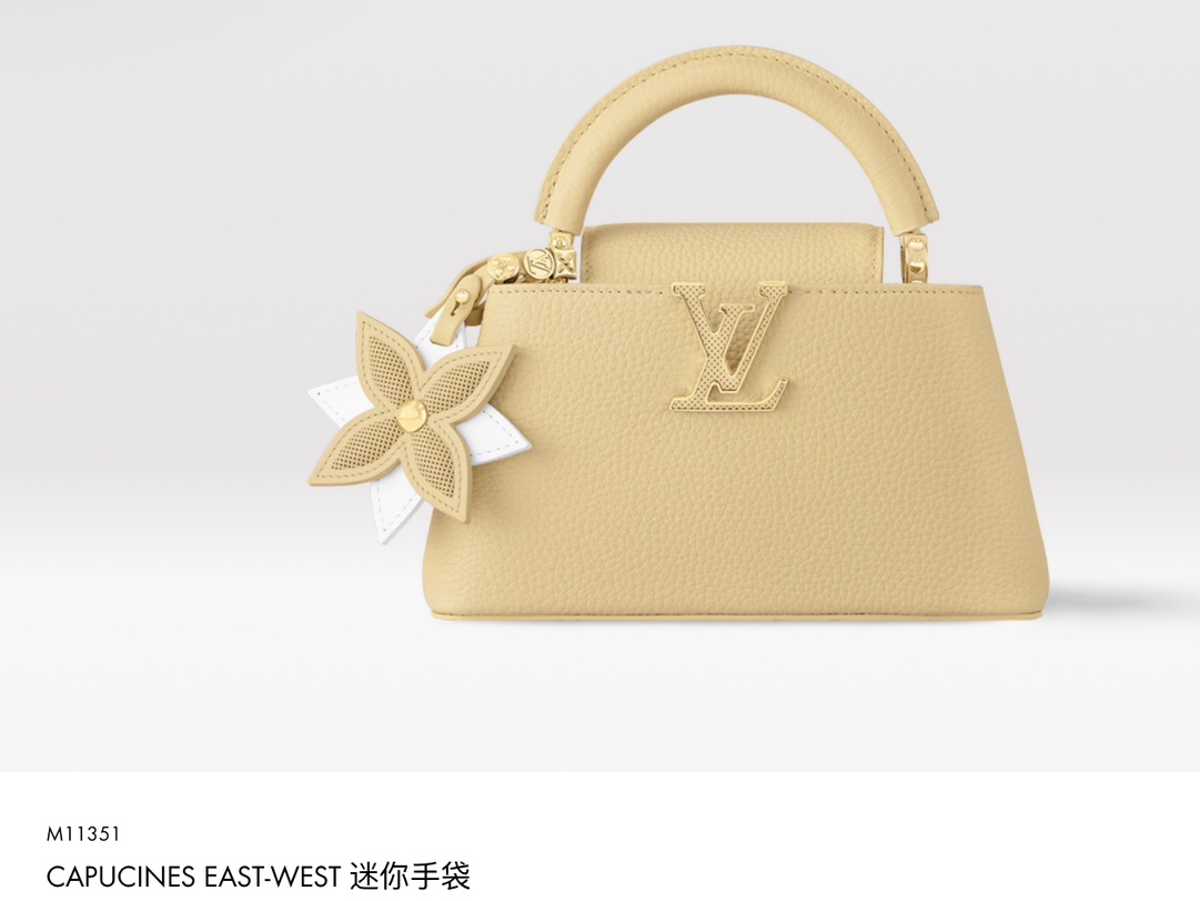 Louis Vuitton LV Capucines Sacs À Main Jaune Mini M11351