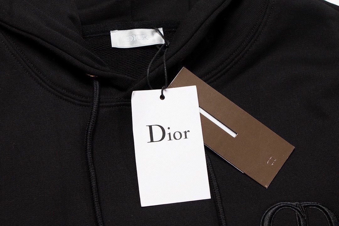 迪奥/Dior 秋冬新款 经典CD立体刺绣连帽卫衣