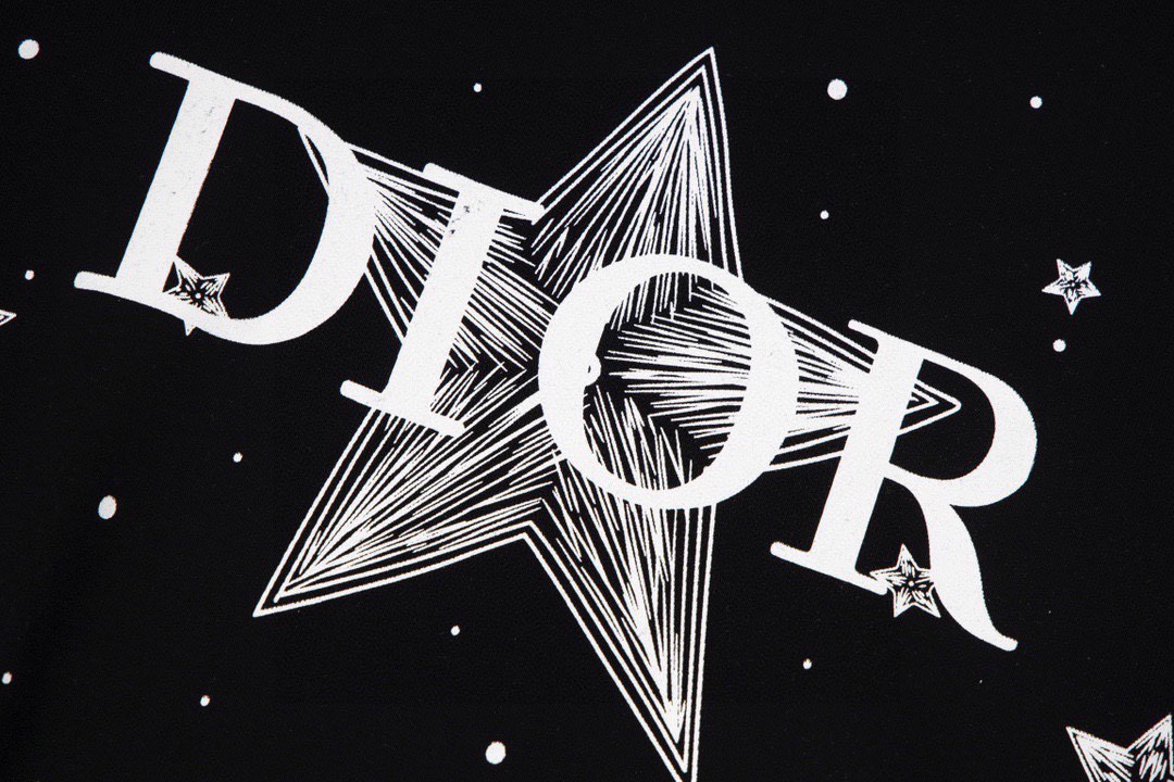 迪奥/Dior 秋冬新款 五角星字母印花满天星钻圆领卫衣