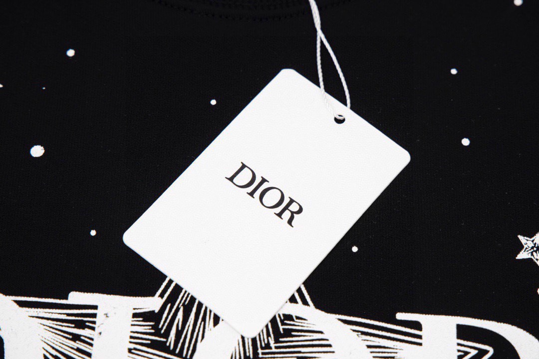 迪奥/Dior 秋冬新款 五角星字母印花满天星钻圆领卫衣