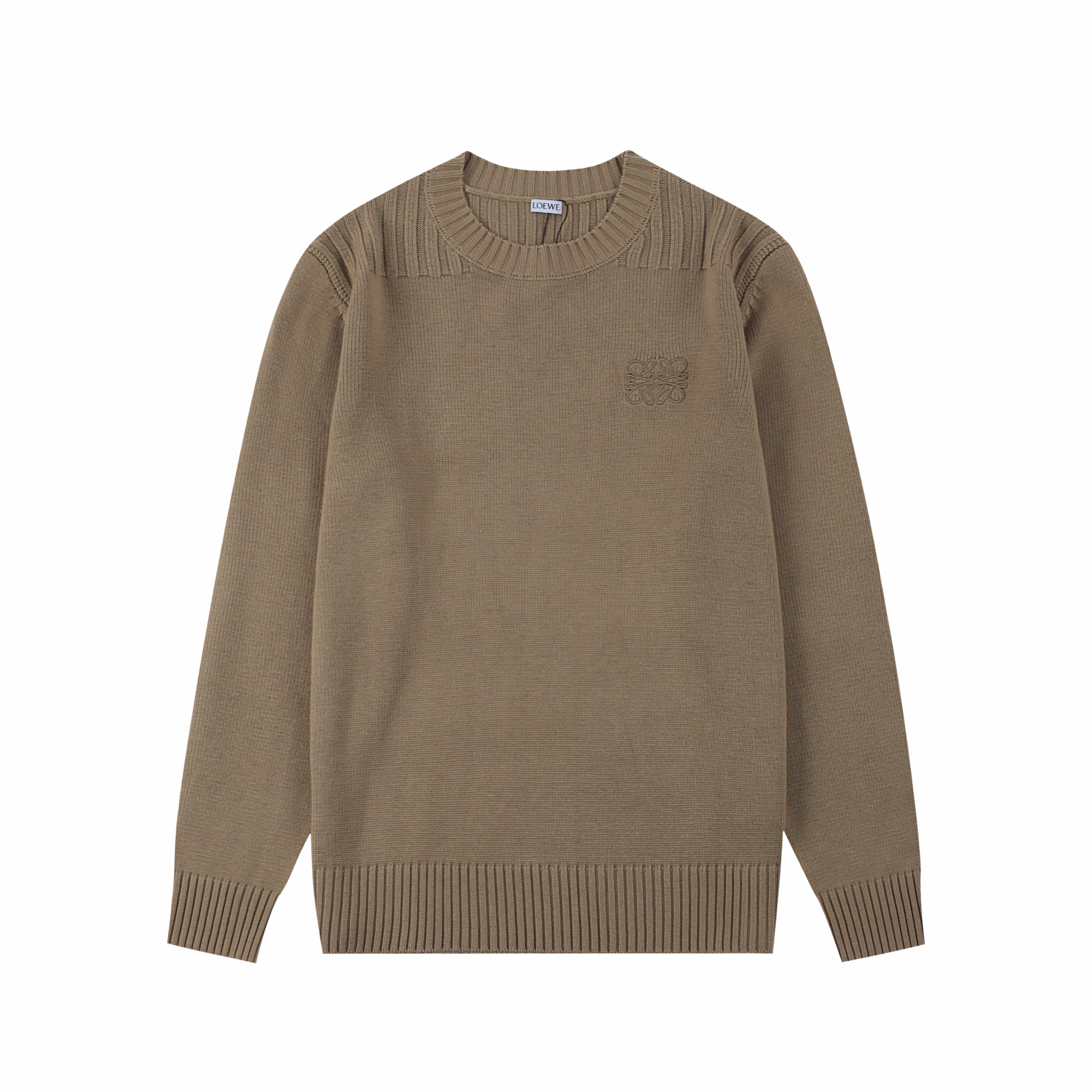 🅿️225 LOEW罗意*2024AW otoño/invierno suéter nuevo, suéter de punto grueso con canalé, diseño de canalé tridimensional en…