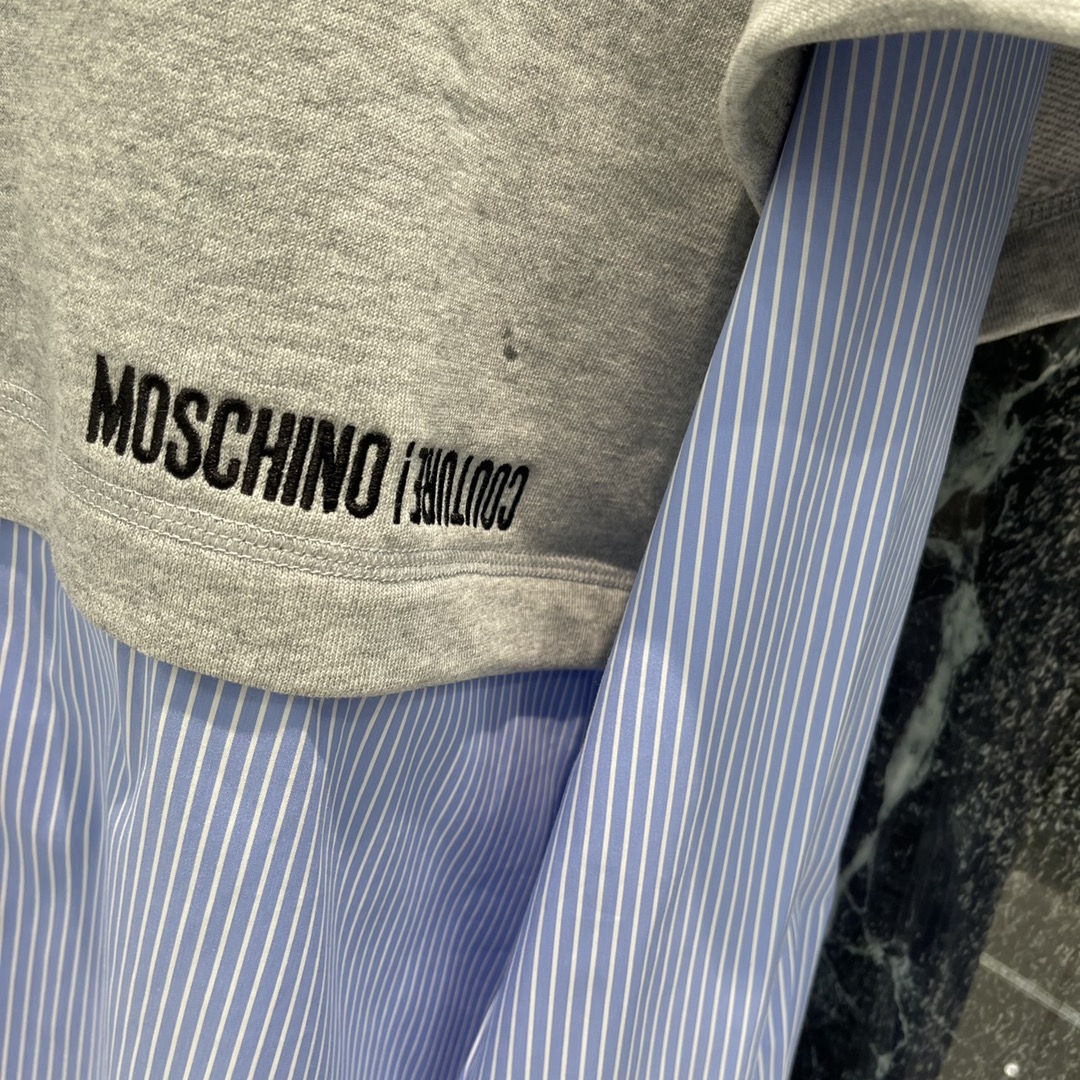 2024 Moschino Women’s Clothing: High-End Quality Hooded Striped Shirts with Brand Creativity - 图片 5