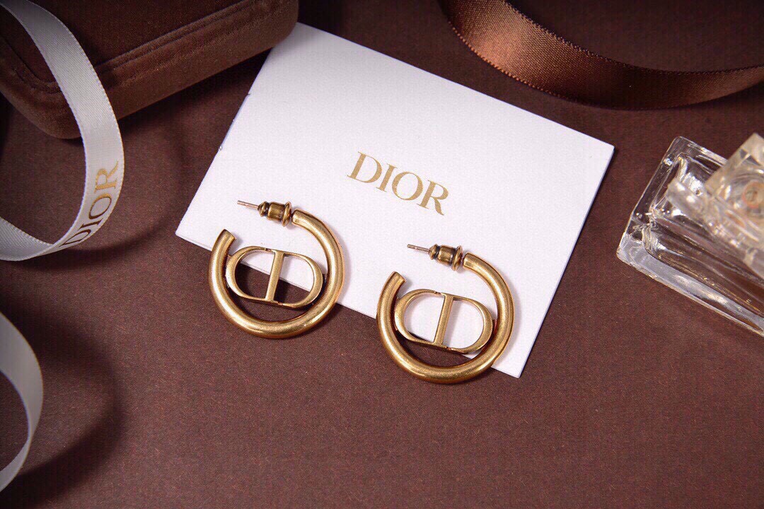 Dior Jewelry Earring Yellow Brass