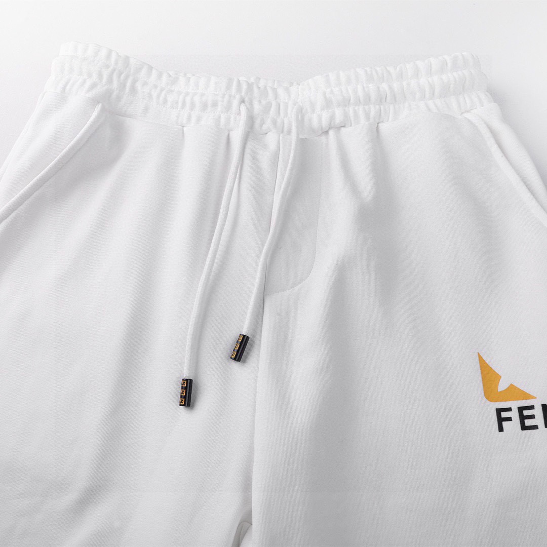 芬迪/Fendi 夏季新款 怪兽眼睛印花字母压胶休闲短裤五分裤