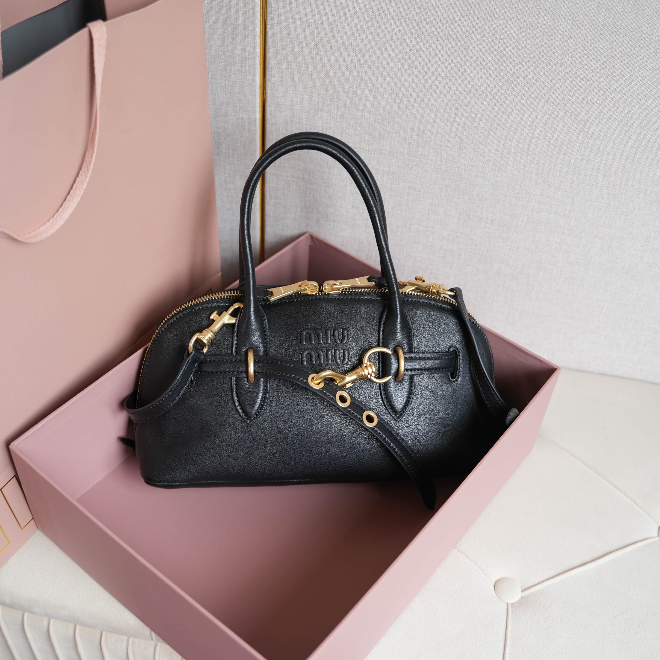 NO:204323,5BB (Black) More details, MIUMIU, miumiu198609095BB（黑色） 更多细节图,MIUMIU,miumiu,Bag