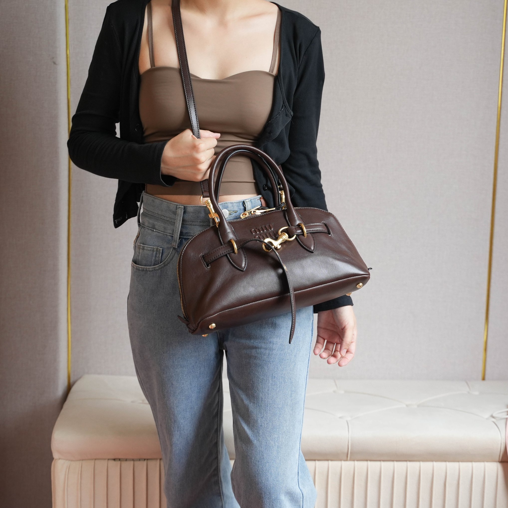 NO:204357,5BB (reference for upper body effect), MIUMIU, miumiu198609095BB（上身效果参考）,MIUMIU,miumiu,Bag