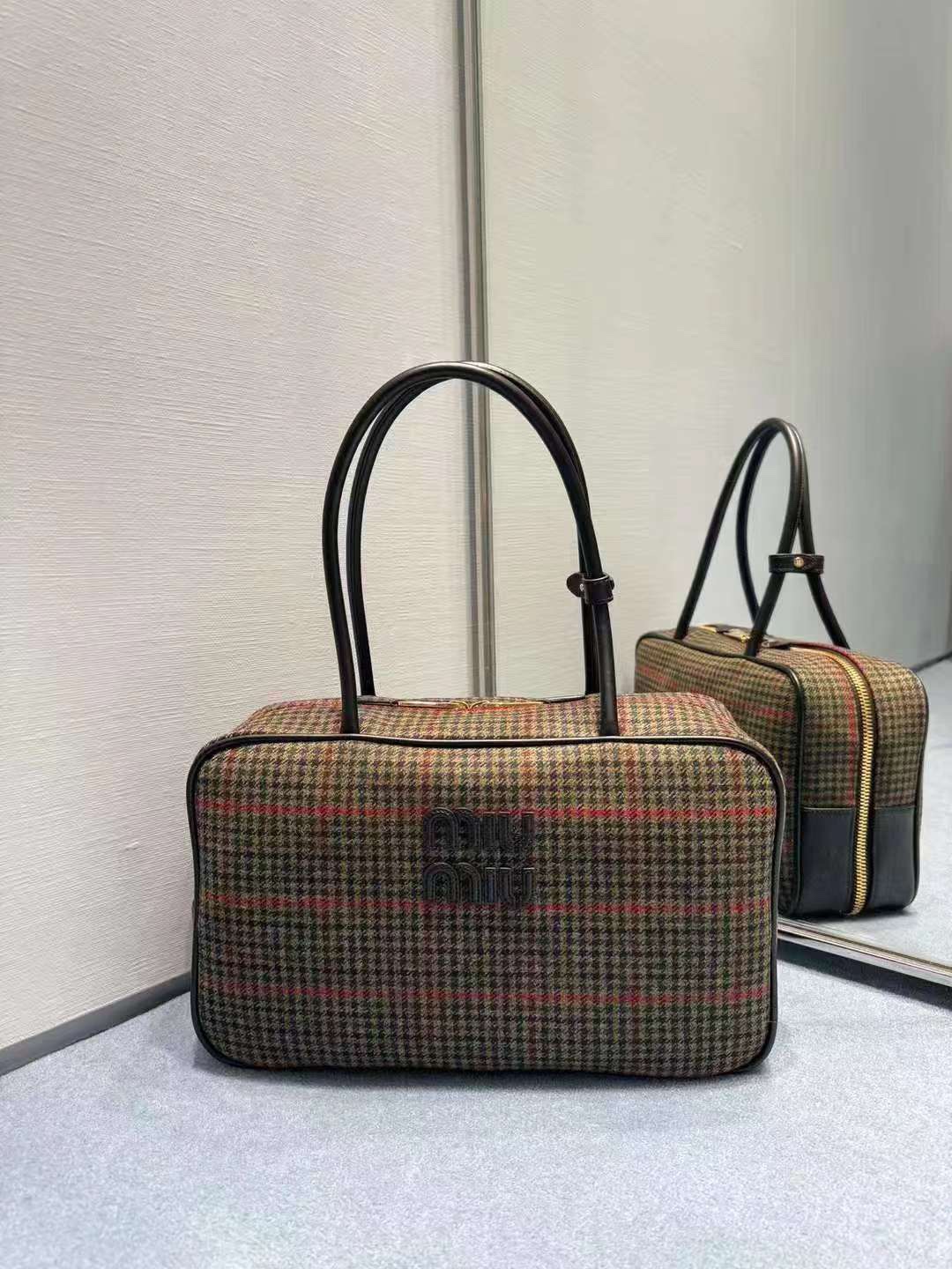 NO:201473,5BB117 houndstooth, MIUMIU, miumiu198609095BB117千鸟格,MIUMIU,miumiu,Bag