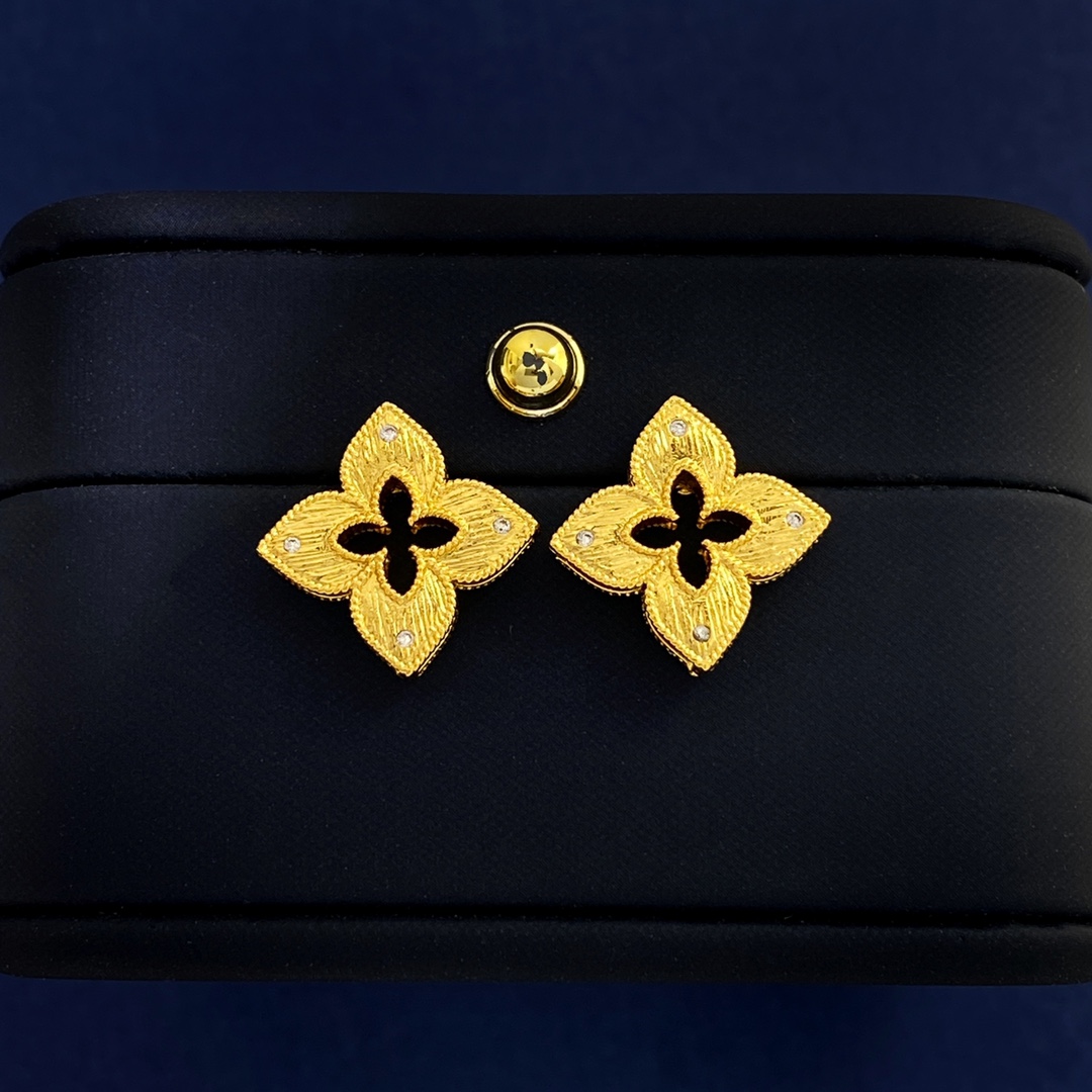 Orecchini Van Cleef Arpels Venetian Princess in oro giallo con accenti di diamanti trasparenti da 15 mm