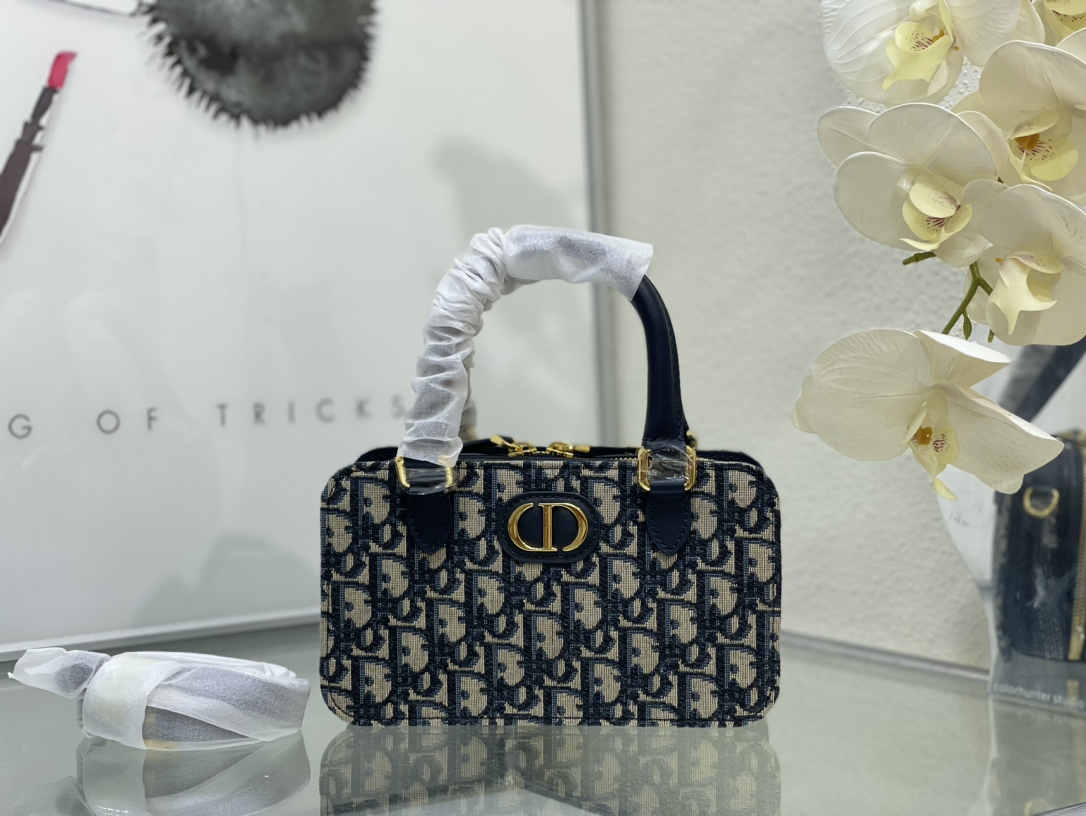 ديور Dior Caro جودة المرآة
 حقيبة حقيبة الكاميرا جلد الغنم